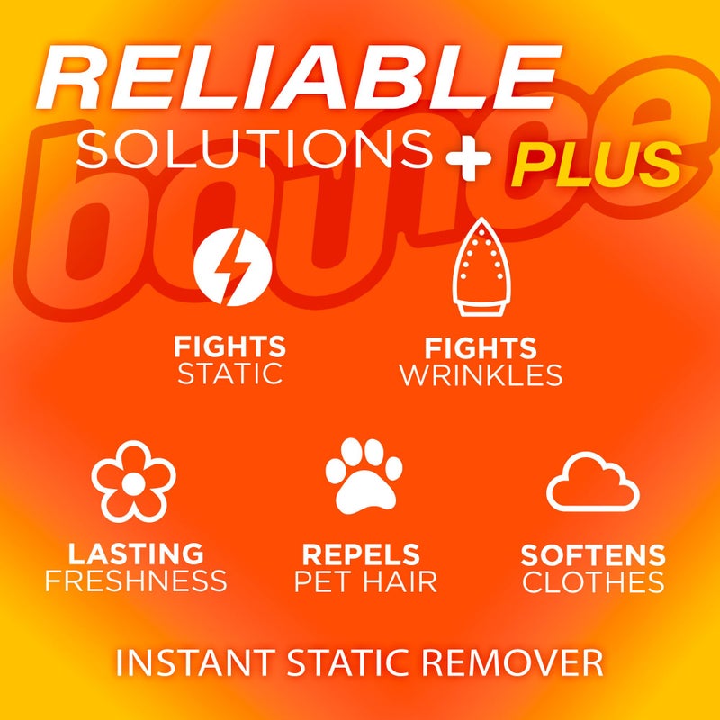 Bounce بونس رذاذ مضادstatic، 3 في 1 مضادstatic وإطلاق تجاعيد فوري، مزيل الروائح ومنعش الأقمشة، رذاذ سفر سريع اللمس (3 أوقية، عبوة من 1) - Image 4