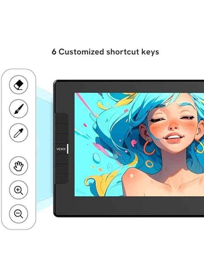 Veikk VK1200 Drawing Tablet with Screen | 11.6” Full-Laminated Graphics Display, 6 Shortcut Keys, 8192 Pressure Levels Battery-Free Stylus | 120% sRGB - Image 3