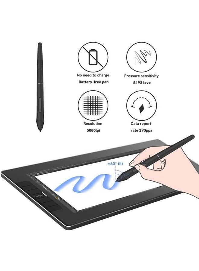 Veikk VK1200 Drawing Tablet with Screen | 11.6” Full-Laminated Graphics Display, 6 Shortcut Keys, 8192 Pressure Levels Battery-Free Stylus | 120% sRGB - Image 5