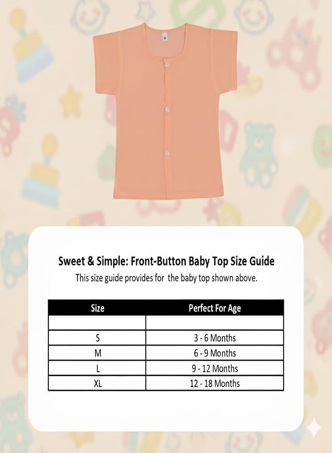 Fashtastic Unisex Baby Loose Fit Shirt | Baby Loose Fit Pehran | Sadra for Born Babies | Cambric Button Baby Jabhla (in, Alpha, XL, Regular, Orange, Green, Sky) - Image 3