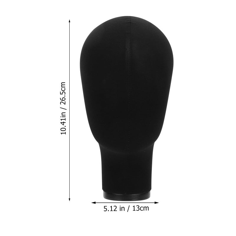 Black Cotton Mannequin Head for Wig Display Salon Styling Hat Jewelry Organizer - Image 3