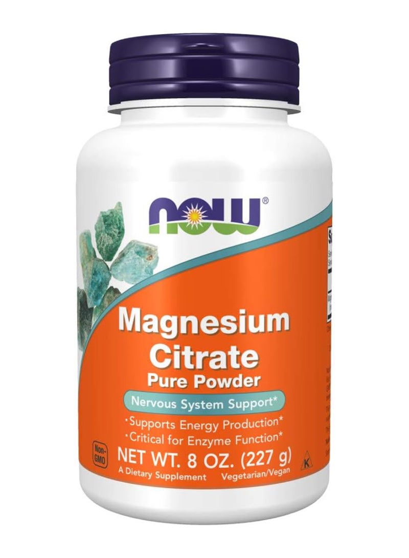 now Magnesium Citrate Powder 8 Ounces - Image 1