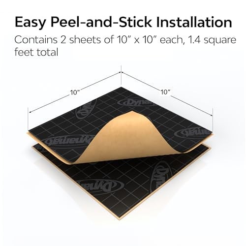 Dynamat Xtreme Sound Deadening Car Insulation Speaker Pack 10415 – Pre Cut Noise Dampening Kit for Audio Speakers – Easy Self Adhesive Install – Made in USA – 2 Sheets 10”x10” Each, 1.4 sq ft total - Image 4