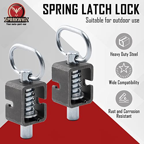 SPARKWHIZ Spring Latch Lock, Weld-On Spring Latch Assembly, Trailer Gate Latch, Pack of 4 (Universal) - Image 2