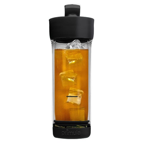 Primula Press and Go Iced Tea Maker Travel Tumbler Infuser Bottle Leakproof Fliptop Lid with Carry Loop Dishwasher Safe Made without BPA 16Ounce Black 1 Count Pack of 1