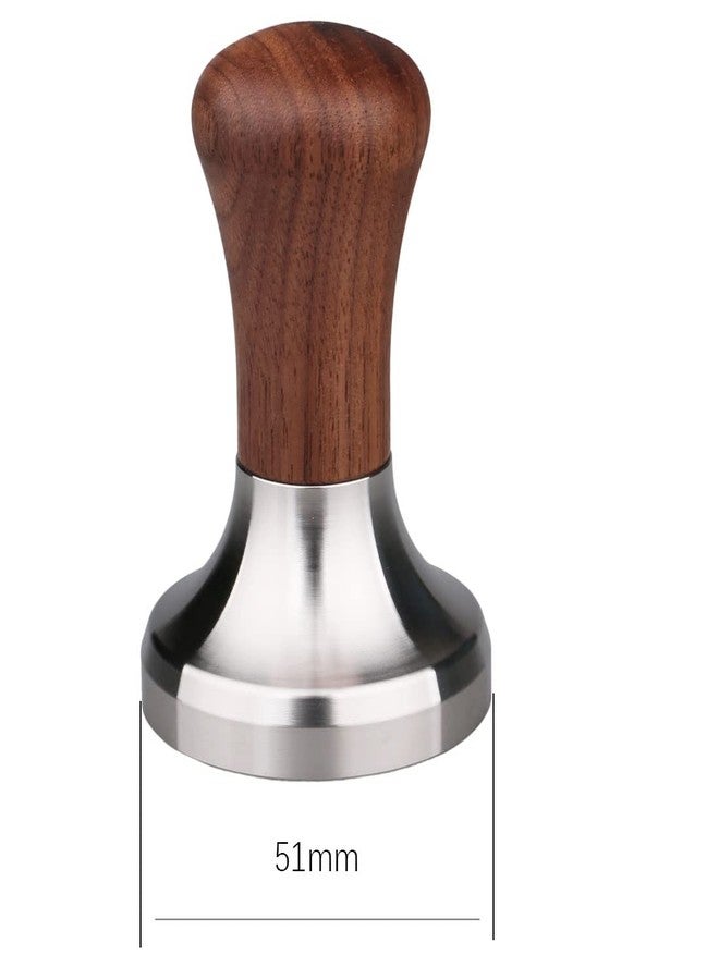 omgogo Coffee Tamper Flat Espresso Tamper for 51mm Portafilter Wooden Handle. Barista Espresso Tamper - Image 2
