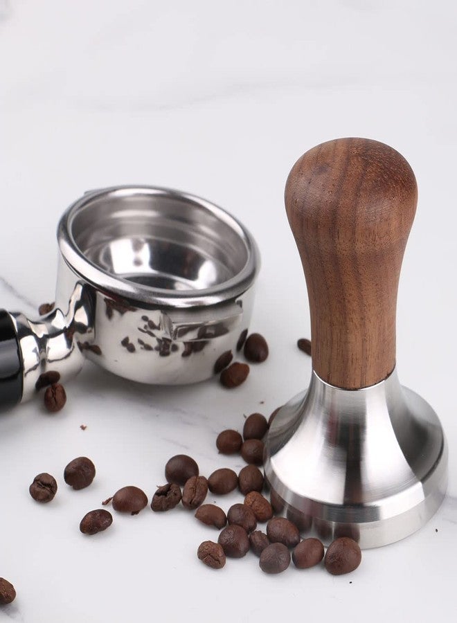 omgogo Coffee Tamper Flat Espresso Tamper for 51mm Portafilter Wooden Handle. Barista Espresso Tamper - Image 4