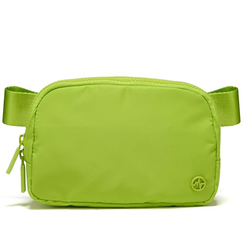 Pander Two Way Zipper Fanny Pack Nylon Everywhere Belt Bag for Women, Water Repellent Waist Packs, Crossbody Bags with Adjustable Strap(Grape Green). - Image 1