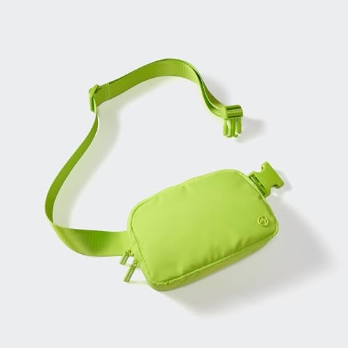 Pander Two Way Zipper Fanny Pack Nylon Everywhere Belt Bag for Women, Water Repellent Waist Packs, Crossbody Bags with Adjustable Strap(Grape Green). - Image 2
