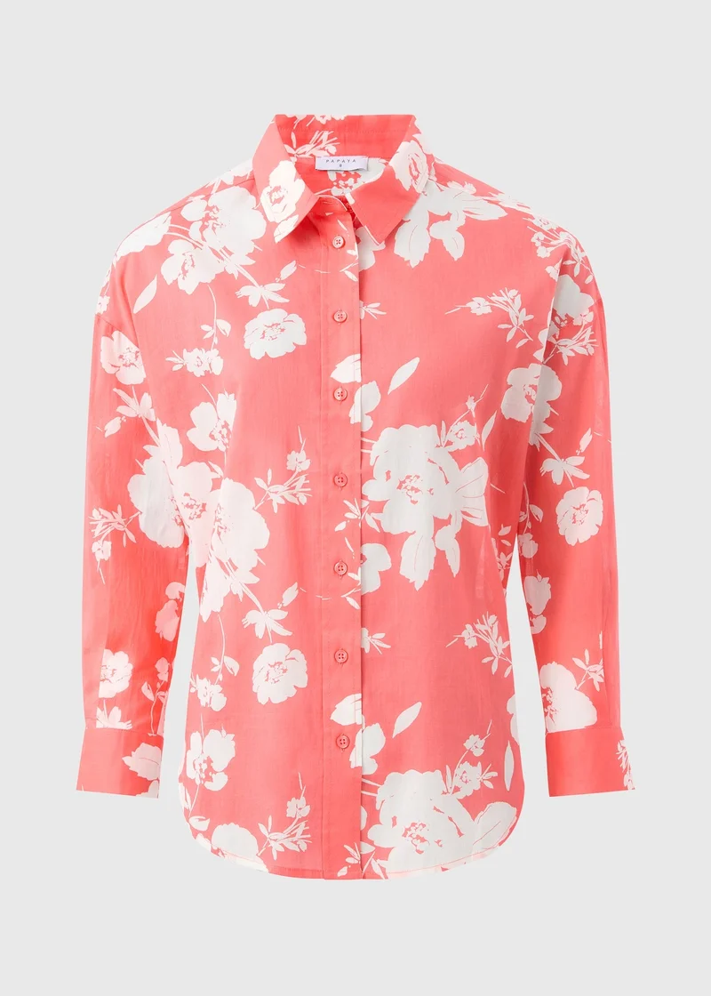 Matalan Coral Cotton Floral Shirt