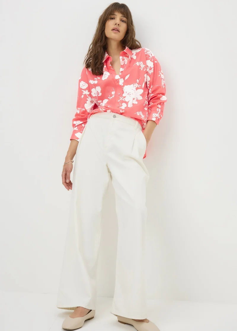 Matalan Coral Cotton Floral Shirt