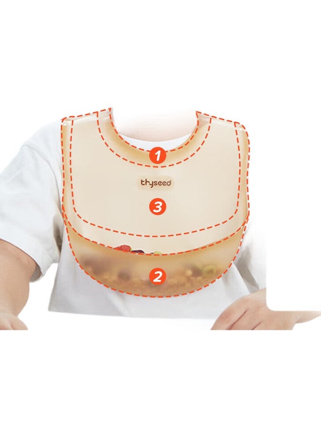 Shixi Bib, Baby Feeding Waterproof Cover, Infant Supplementary Food Silicone Bib, Drool Bib, Children'S Splash-Proof Clothing, Anti-Dirt - Image 3