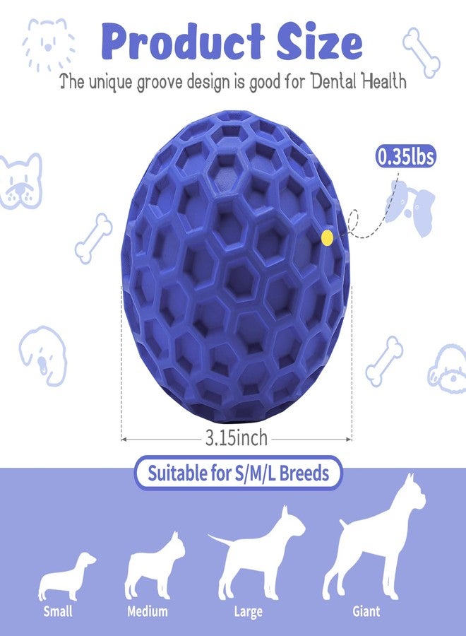 HIPPIH Indestructible Squeaky Dog Toys, Interactive Dog Balls 2 Pack, Chew Toys for Aggressive Chewers, Natural Rubber Puppy Toy for Large/Medium Dogs, Tough Puppy Teething Toy, Relieve Anxiety - Image 2