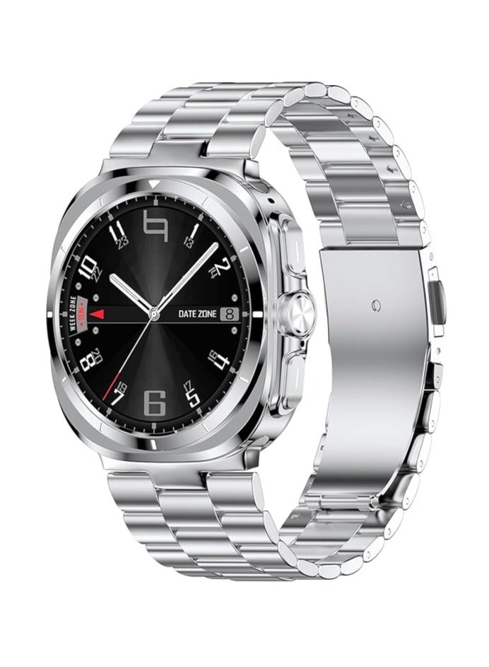 TIGER Stainless Steel Band Compatible with Samsung Galaxy Watch Ultra 47mm, No Gap Solid Metal Business Replacement Wristband Galaxy Watch Ultra Strap (2024) for Men & Women - Durable, Stylish, and Comfortable Watch Strap - Image 1