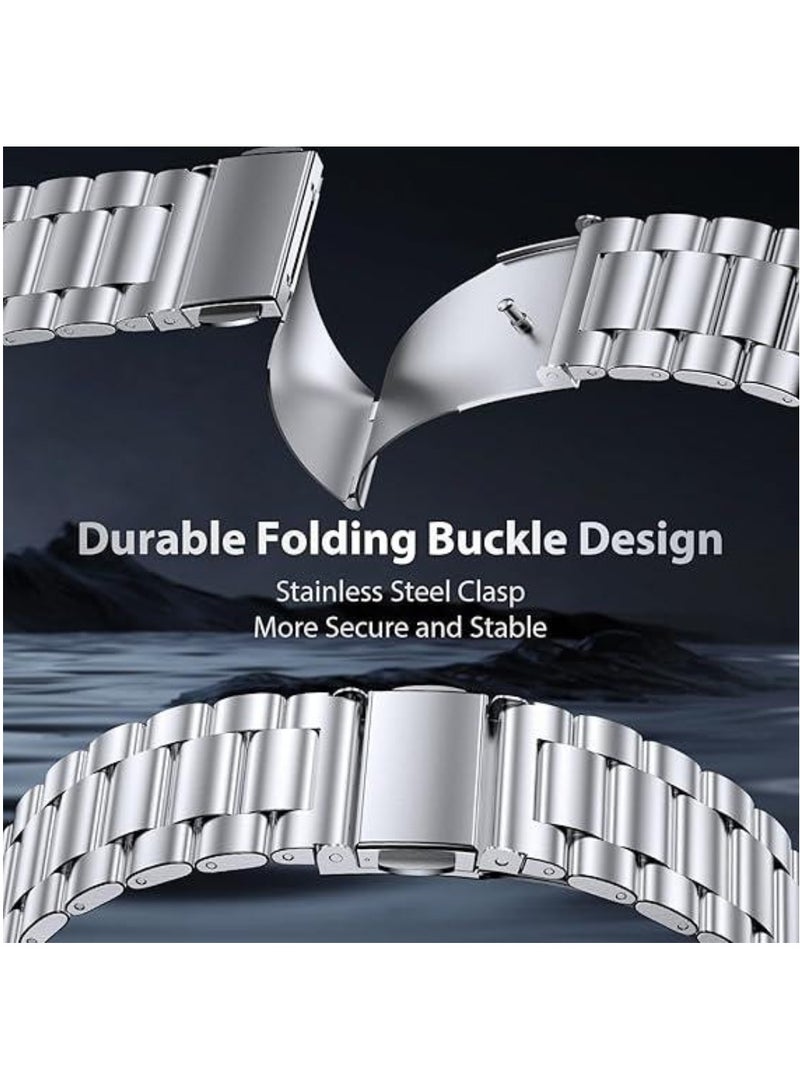 TIGER Stainless Steel Band Compatible with Samsung Galaxy Watch Ultra 47mm, No Gap Solid Metal Business Replacement Wristband Galaxy Watch Ultra Strap (2024) for Men & Women - Durable, Stylish, and Comfortable Watch Strap - Image 5