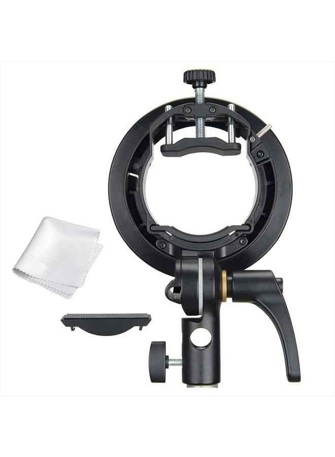 Godox S2 Speedlite S-Type Bracket Bowens Mount, for Godox V1 AD200Pro AD400Pro AD200 V860II TT685 TT600 TT350, Precise Tilt Control, Large Handle, Integrated Umbrella Mount - Image 1