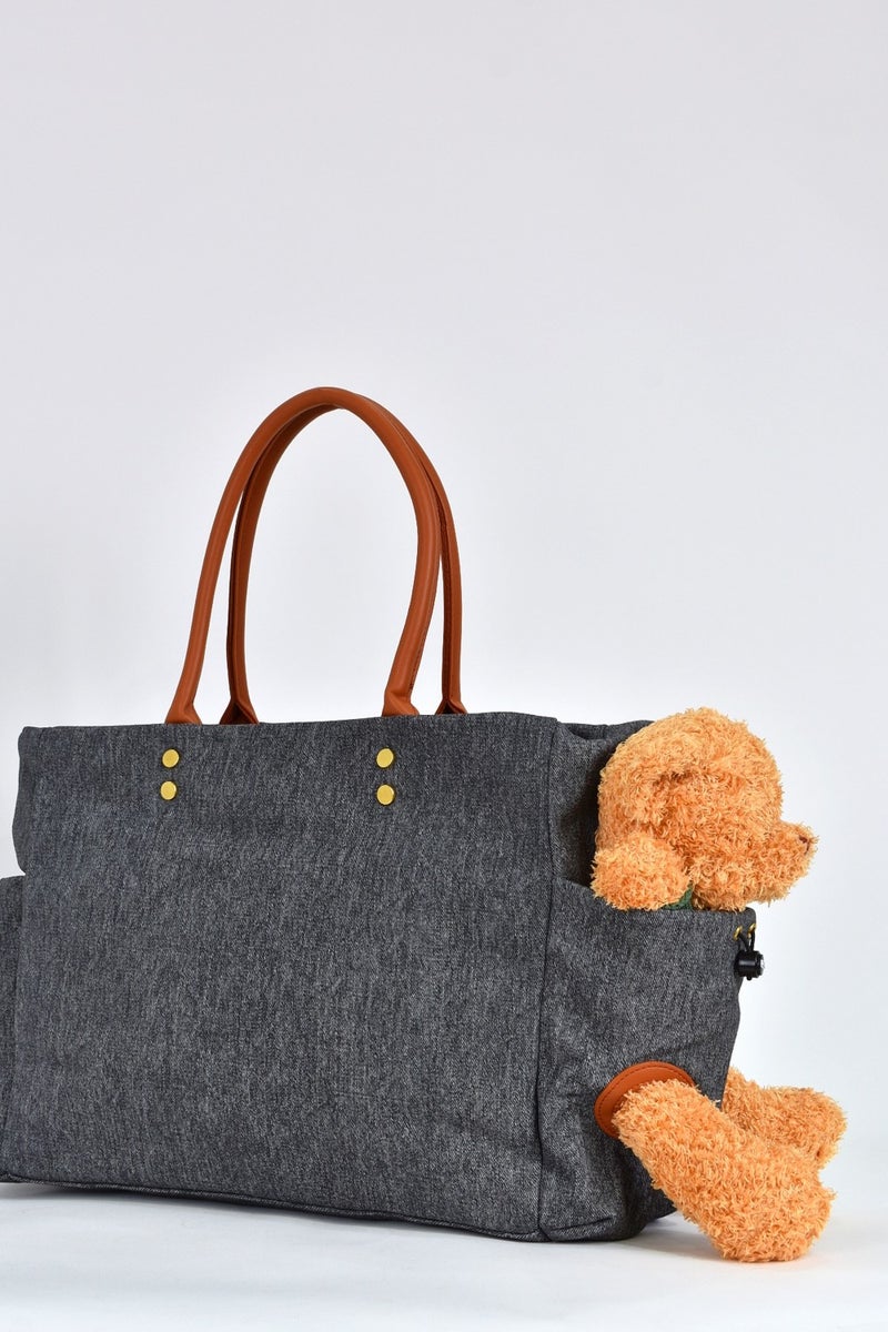 Elatae Teddy Bear Detailed Shoulder Bag Black 17587  - Image 5