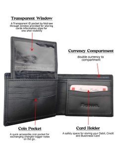 Forhans Black Leather Master Card Wallet With Red Strape For Men  - Image 4