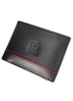 Forhans Black Leather Master Card Wallet With Red Strape For Men  - Image 1