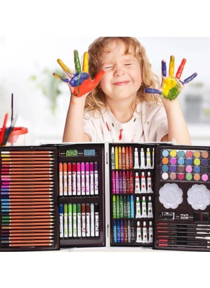 Generic TOYARTSY Deluxe Art Set for Kids - 145-Piece Drawing and Painting Supplies Studio Kit, Perfect Gift (Unicorn Design - Pink).  - Image 3