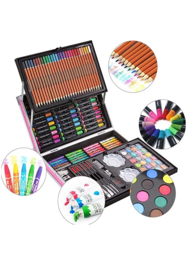 Generic TOYARTSY Deluxe Art Set for Kids - 145-Piece Drawing and Painting Supplies Studio Kit, Perfect Gift (Unicorn Design - Pink).  - Image 4