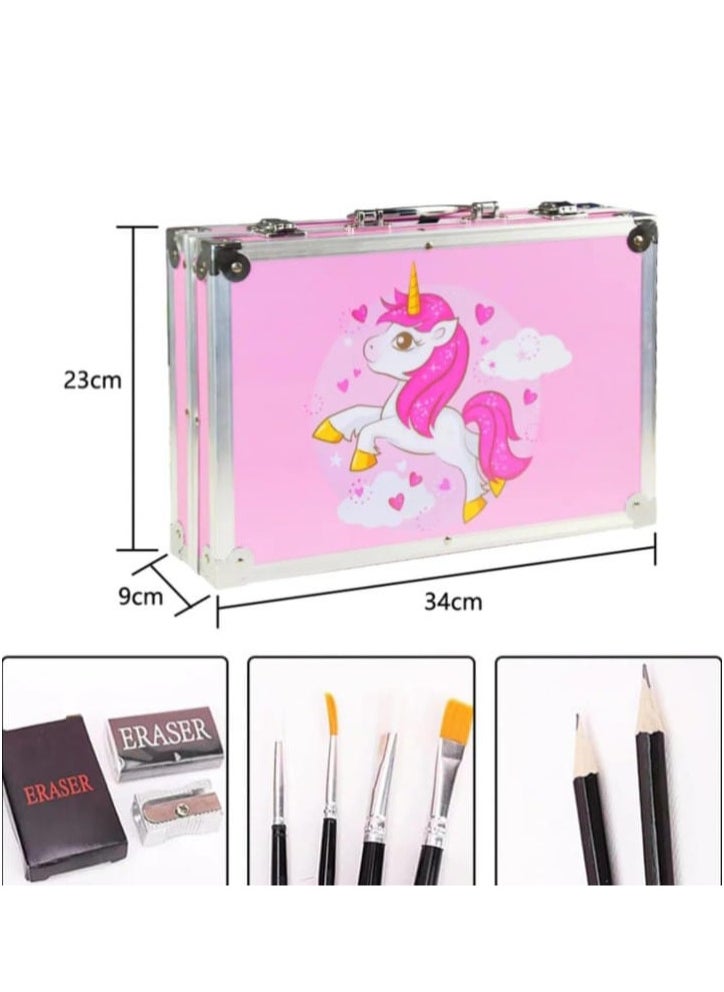 Generic TOYARTSY Deluxe Art Set for Kids - 145-Piece Drawing and Painting Supplies Studio Kit, Perfect Gift (Unicorn Design - Pink).  - Image 5