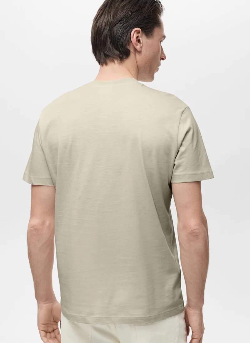 Mango Man 100% cotton slim-fit t-shirt