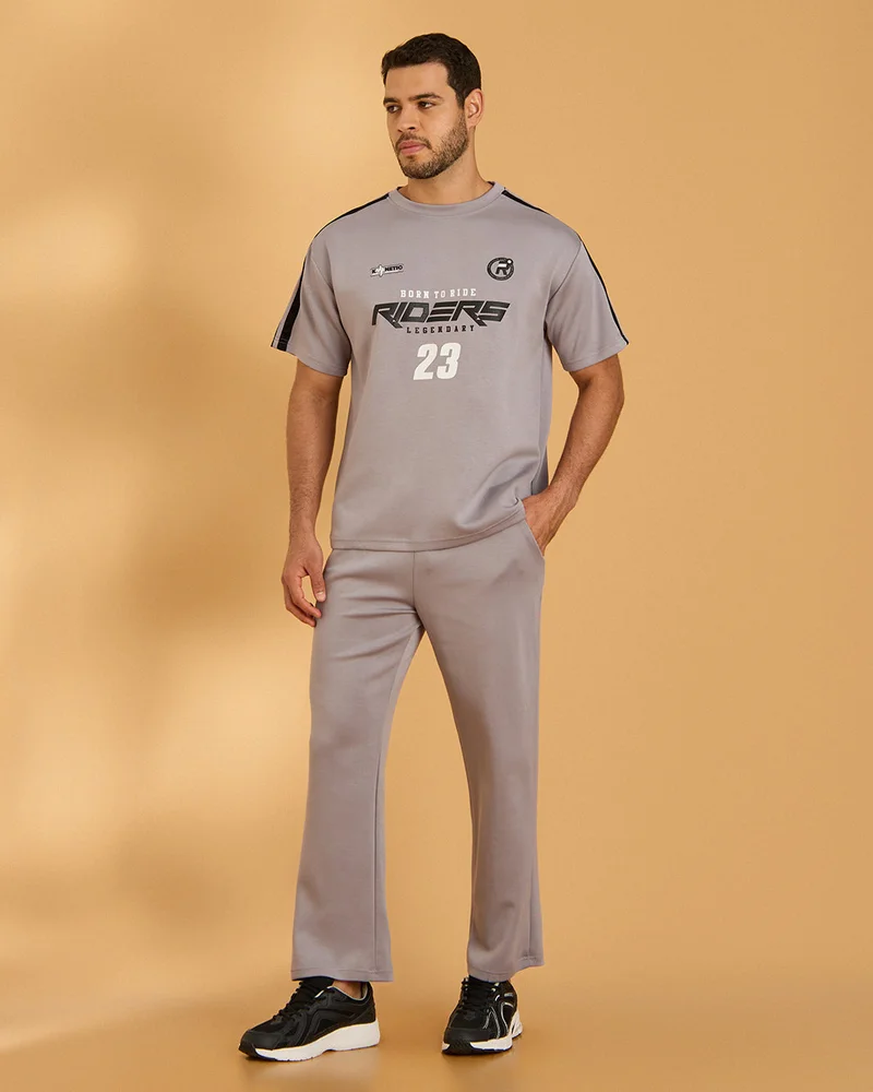 REDTAG Men Grey Active Track Pants