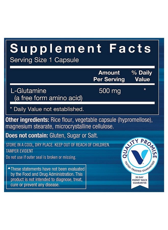 BODYTECH Glutamine Anti-Catabolic Recovery Agent & Immune Support (100 Capsules) - Image 3