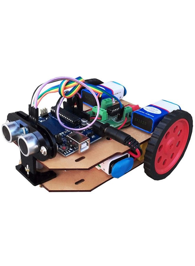 Kit4Curious Ultrasonic Sensor Based Obstacle avoiding Robot Complete kit with Code and Project Report - Image 1