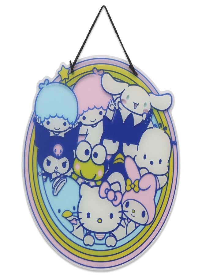 Open Road Brands Hello Kitty and Friends Round Hanging Acrylic Wall Decor - Image 1