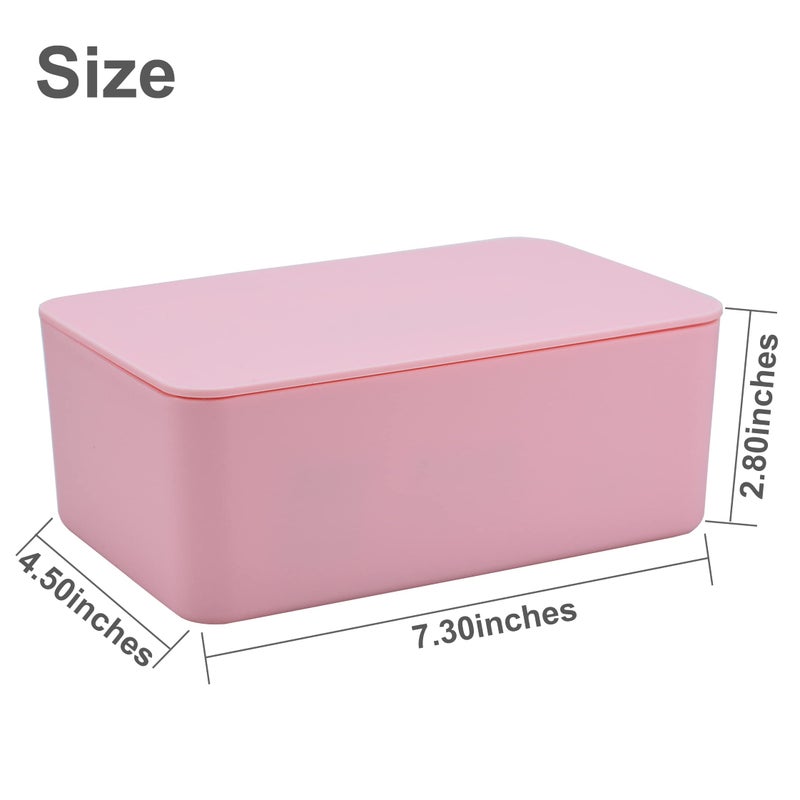 SOCOMAN Diaper Wipes Dispenser, Baby Wipes Case, Baby Wipe Holder Keeps Diaper Wipes Fresh, Wipe Container with Non-Slip Feet (Pink) - Image 2