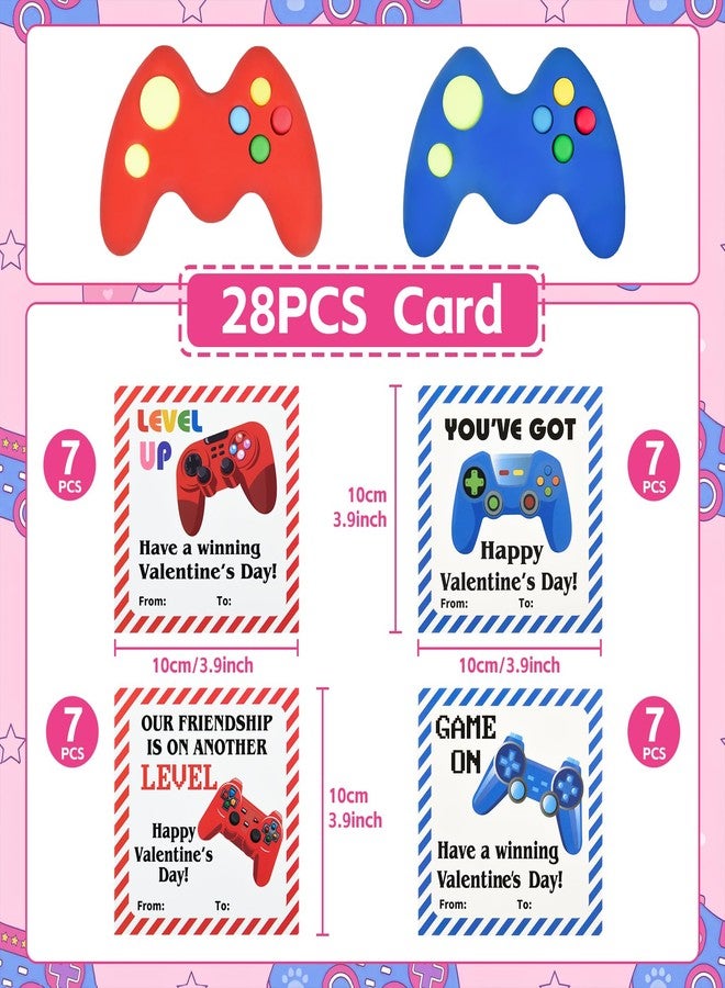 Ulema 28 Pcs Cute Game Controller Erasers Valentine's Day Gifts Goodie Bag Stuffers, Classroom Prizes for Toddlers Birthday Party Favors Gifts for Teachers and School Office Supplies. - Image 2