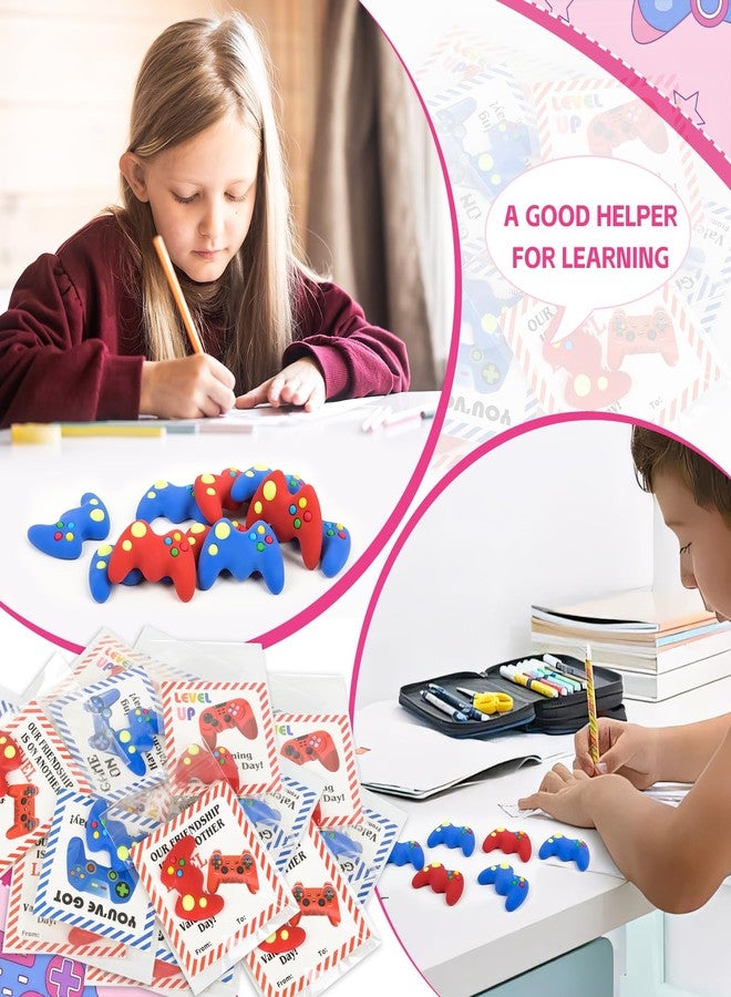 Ulema 28 Pcs Cute Game Controller Erasers Valentine's Day Gifts Goodie Bag Stuffers, Classroom Prizes for Toddlers Birthday Party Favors Gifts for Teachers and School Office Supplies. - Image 5