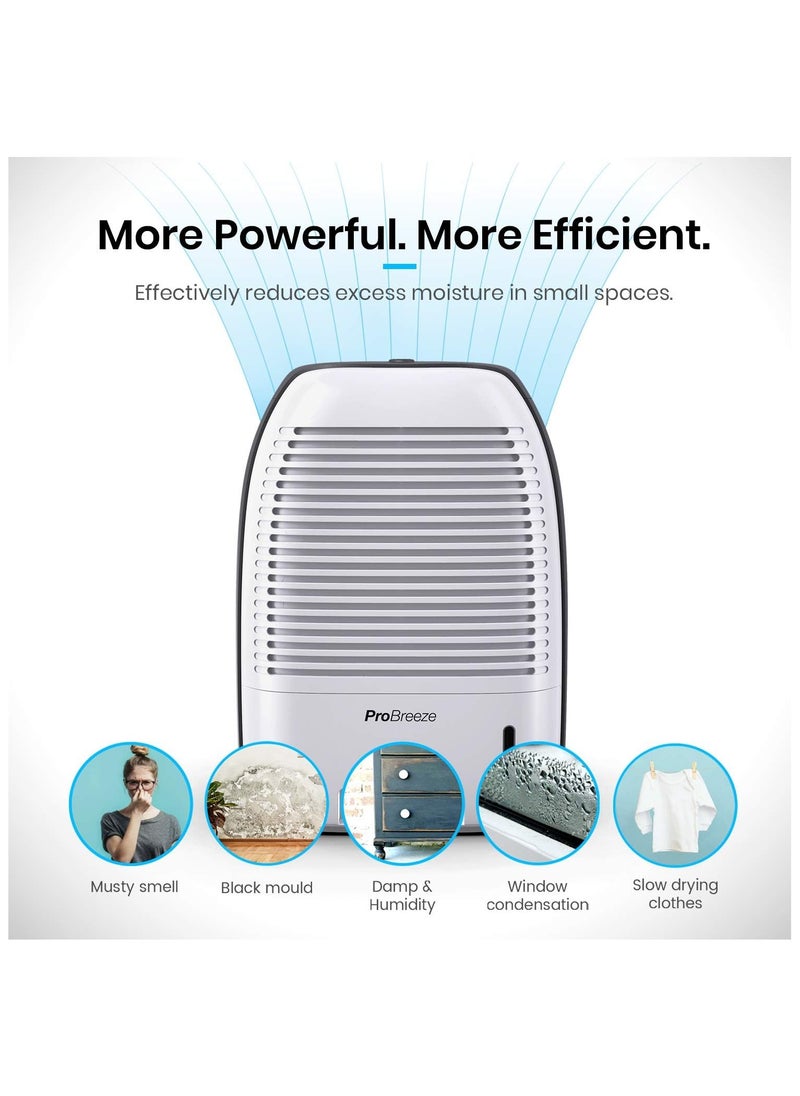 Pro Breeze 1500ml Premium Dehumidifier For Damp, Mould, Moisture In Home, Kitchen, Bedroom, Caravan, Office, Garage  - Image 3