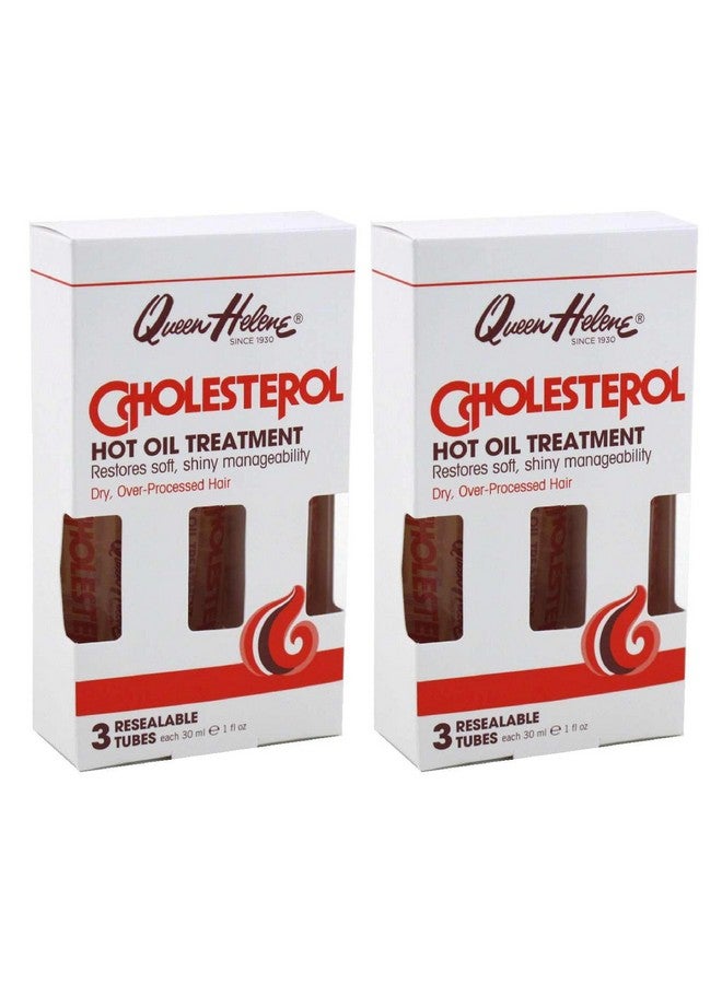 علاج الكوليسترول بالزيت الساخن، 3 عبوات - أنابيب سعة 1 أونصة (30 مل) (عبوة من قطعتين)