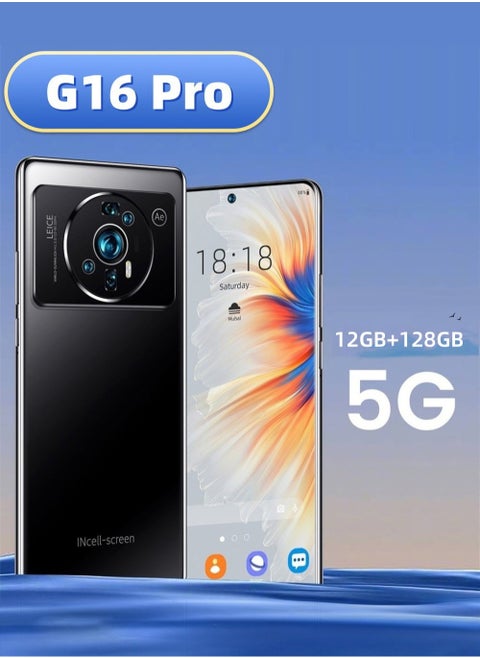 G16 Pro Smartphone 7.3 Inches, 5G, Dual SIM, 128GB, Android, Front and Rear Cameras, E-book, Gravity Sensor, Alarm Clock, GPS, Fingerprint Unlock, Face ID