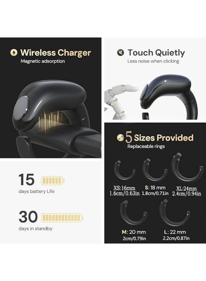 خاتم ذكي لعدّ التسبيح قابل للتعديل بخمس مقاسات (16/18/20/22/24 مم)، يدعم التطبيق مع عدّاد رقمي وتذكير بالصلاة، خاتم عدّاد للأصابع مقاوم للماء بأربع خانات رقمية - Image 5