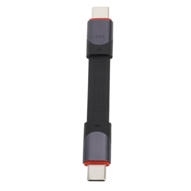 كابل USB 4.0 سريع الشحن 40 جيجابيت في الثانية مسطح قصير دعم شحن سريع 60 واط من نوع C ذكور إلى ذكور مناسب للهواتب والأجهزة اللوحية والأجهزة المحمولة - Image 3