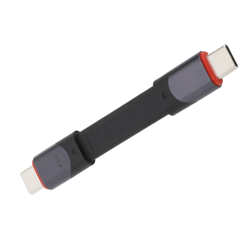 كابل USB 4.0 سريع الشحن 40 جيجابيت في الثانية مسطح قصير دعم شحن سريع 60 واط من نوع C ذكور إلى ذكور مناسب للهواتب والأجهزة اللوحية والأجهزة المحمولة - Image 5