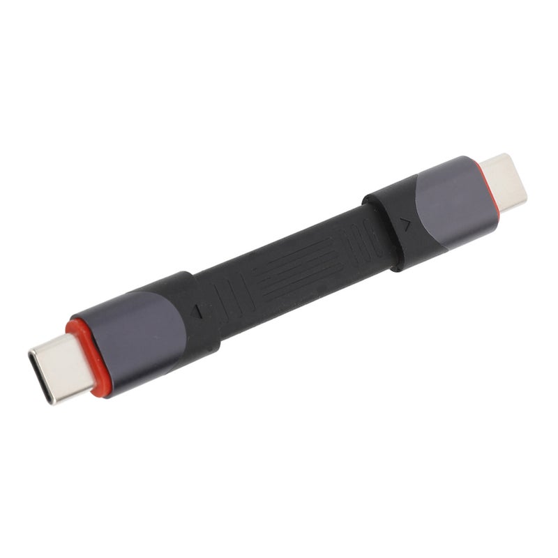 كابل USB 4.0 سريع الشحن 40 جيجابيت في الثانية مسطح قصير دعم شحن سريع 60 واط من نوع C ذكور إلى ذكور مناسب للهواتب والأجهزة اللوحية والأجهزة المحمولة - Image 1