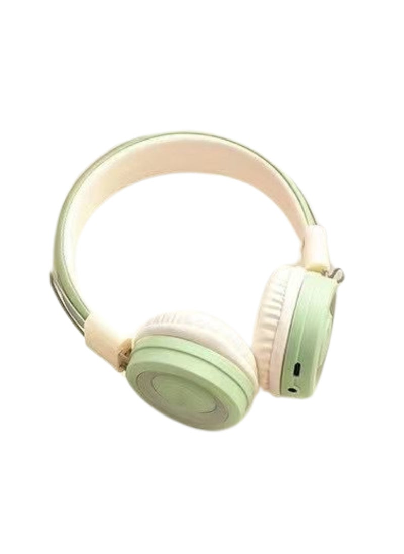 Gjby Gjby CA 061 Wireless Headset Hybrid  with Multiple Modes, Premium latest Design, Hi-Res Sound, 25H Playtime, Fast Type C Charge, Soft Earcups, Bluetooth Headphones, Travel | Light Green  - Image 1