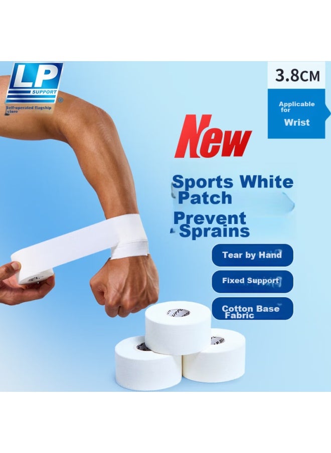 LP Lp White Adhesive Tape, Sports Kinesiology Tape, Serrated, Easy To Tear, Self-adhesive, For Joints, Muscles, Ankles, Calf, Arms, 38mm*13.7m  - Image 1