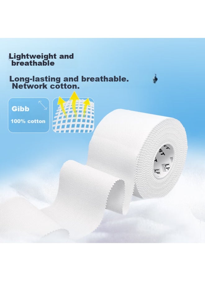 LP Lp White Adhesive Tape, Sports Kinesiology Tape, Serrated, Easy To Tear, Self-adhesive, For Joints, Muscles, Ankles, Calf, Arms, 38mm*13.7m  - Image 4