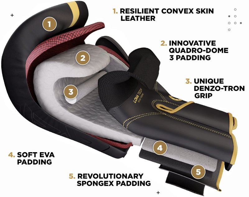RDX Boxing Gloves, Pro Training Sparring, Maya Hide Leather, Muay Thai MMA Kickboxing, Men Women Adult, Heavy Punching Bag Focus Mitts Pads Workout, Ventilated Palm, Multi Layered, 8 10 12 14 16 18 Oz - Image 2