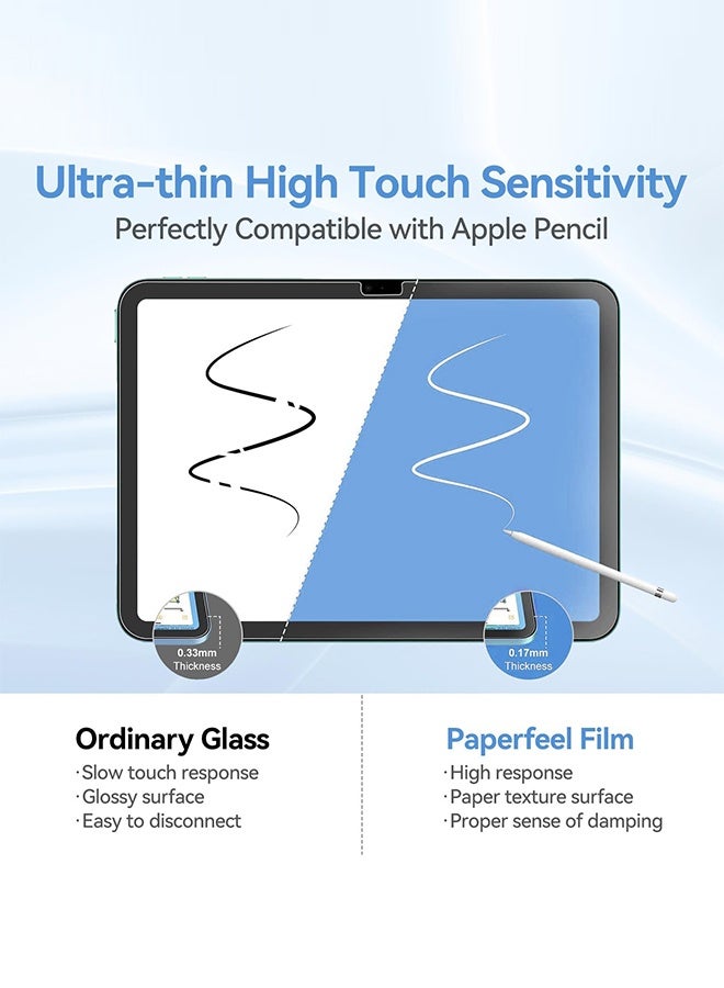 بشكل مختصر [عبوة من قطعتين] واقي شاشة بملمس الورق لأجهزة iPad Air مقاس 11 بوصة M4 2026/ M3 2025 / M2 2024، فيلم PET غير لامع مضاد للانعكاس، اكتب وارسم كما لو كنت على الورق - Image 3