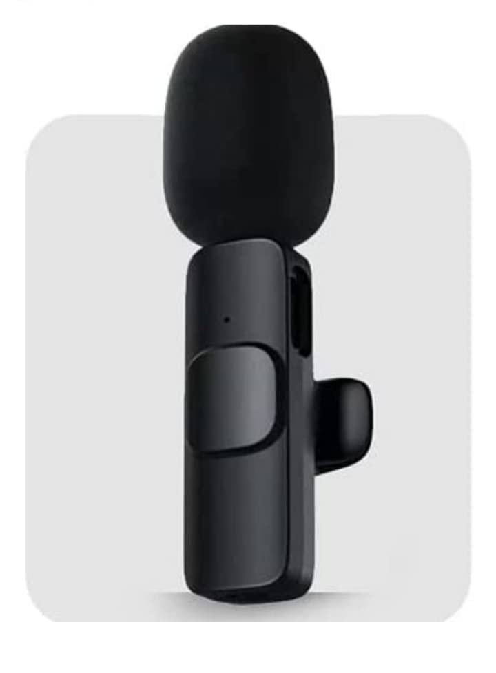 Careflection K8 Wireless Microphone, Digital Mini Portable Recording Clip Omnidirectional Microphone (Black) - Image 2