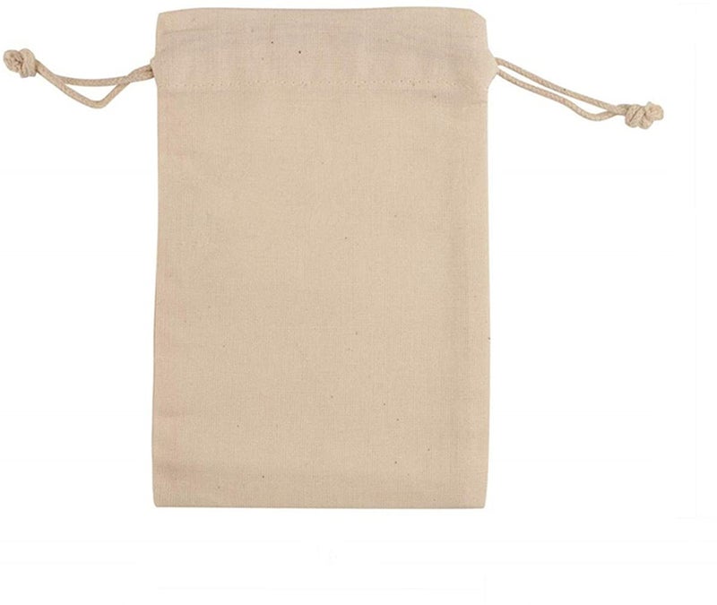 KUPOO 50PS Cotton Bags Cotton Muslin Bags Drawstring Muslin Bag for Wedding Party Favor and DIY Craft 35X475 Inch