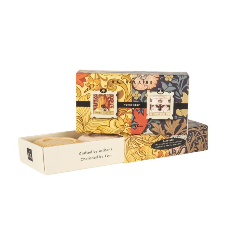 Baudelaire Honey Soap Pure Honey and Royal Jelly 14 Ounce Set of 2