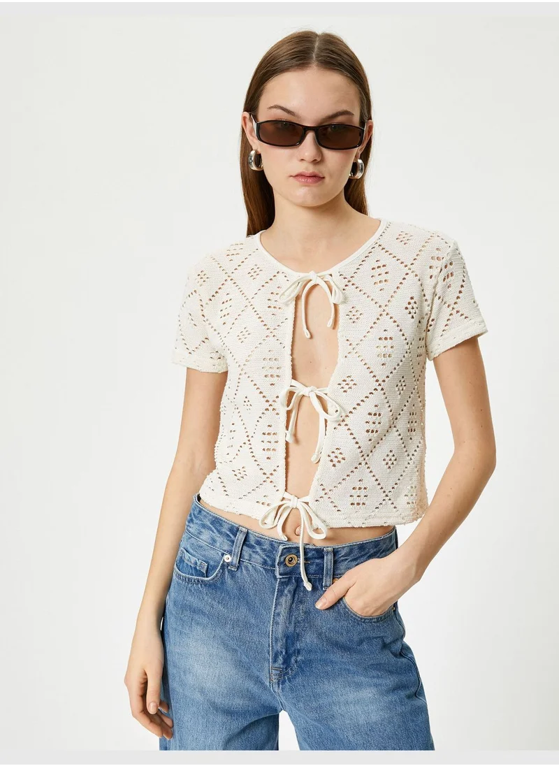 KOTON Crocheted T-Shirt